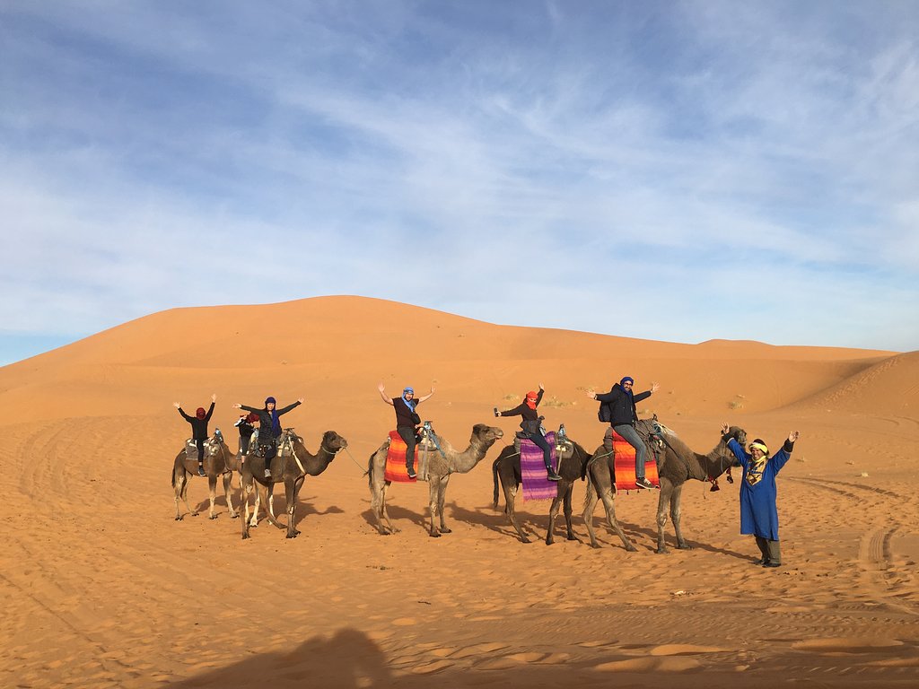 Camel trakking with our 3 days desert tour from Marrakech to Merzouga desert